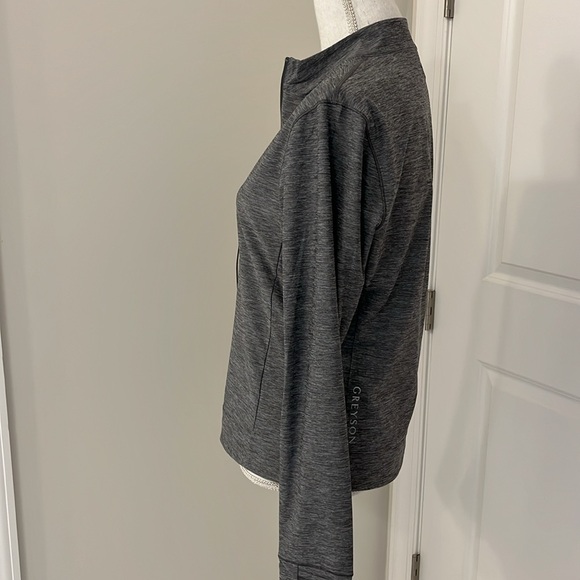 NWT Greyson Quarter Zip in Smoke Heather Size L - Picture 3 of 9